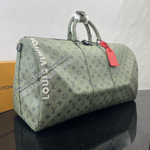 LV路易威登2023专柜新款M23963 Monogram Tones系列Keepall Bandoulière 45旅行袋 ydh5308
